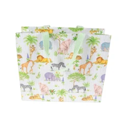 Caspari Baby Shower|Gift & Bottle Bags|Safari Baby Large Gift Bags - 1 Each