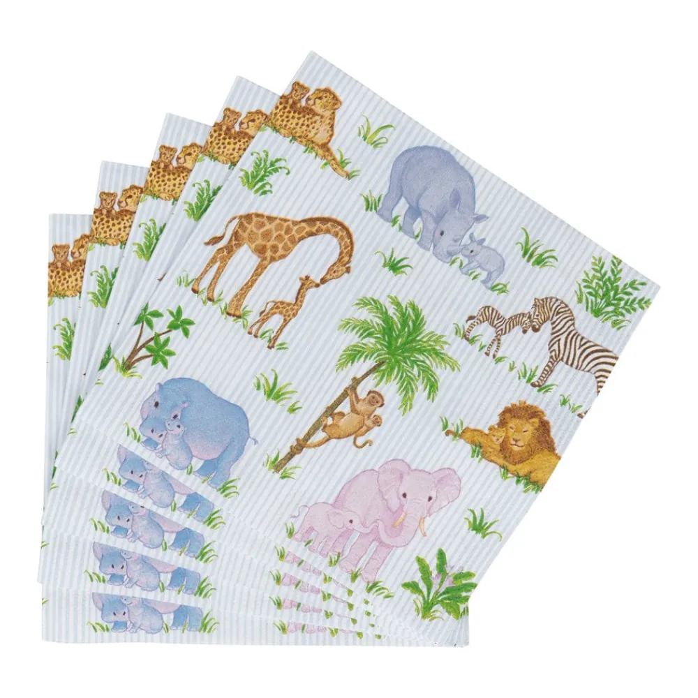 Caspari Paper Luncheon Napkins|Safari Baby Luncheon Napkins - 20 Per Package