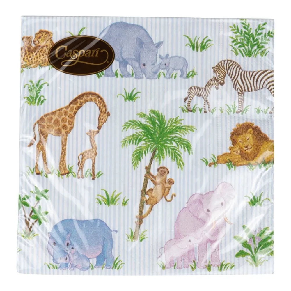 Caspari Paper Luncheon Napkins|Safari Baby Luncheon Napkins - 20 Per Package