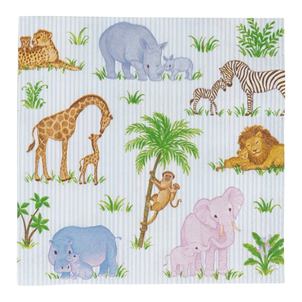 Caspari Paper Luncheon Napkins|Safari Baby Luncheon Napkins - 20 Per Package