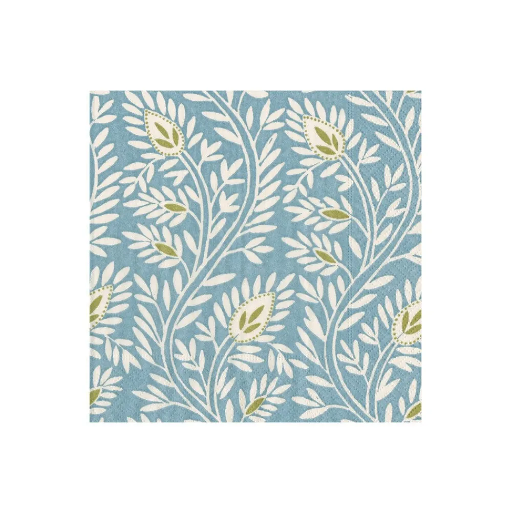 Caspari Boxed Cocktail Napkins|Samsara Stone Blue Boxed Cocktail Napkins - 40 Per Box