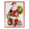 Caspari Christmas And Holiday Cards|Boxed Holiday Cards|Santa Claus Lane Boxed Christmas Cards - 15 Christmas Cards & 15 Envelopes