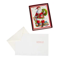 Caspari Christmas And Holiday Cards|Boxed Holiday Cards|Santa Claus Lane Boxed Christmas Cards - 15 Christmas Cards & 15 Envelopes
