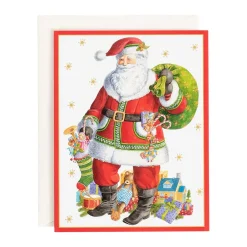 Caspari Christmas And Holiday Cards|Boxed Holiday Cards|Santa Claus Lane Boxed Christmas Cards - 15 Cards & 15 Envelopes