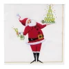 Caspari Christmas Napkins|Paper Cocktail Napkins|Santa Serving Drinks Cocktail Napkins - 20 Per Package