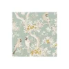 Caspari Boxed Cocktail Napkins|Scenic Songbirds Celadon Boxed Cocktail Napkins - 40 Per Box