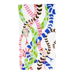 Caspari Christmas Napkins|Paper Guest Towels|Serpentine White Guest Towel Napkins - 15 Per Package