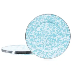 Golden Rabbit Outdoor Plates & Dinnerware|Paper Dinner Plates|Set of 4 Sea Glass Dinner Plates