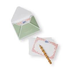 Caspari Correspondence Cards|Shell And Coral Correspondence Cards - 12 Per Package