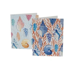 Caspari Note Cards|Shell Toile Assorted Boxed Note Cards - 10 Note Cards & 10 Envelopes