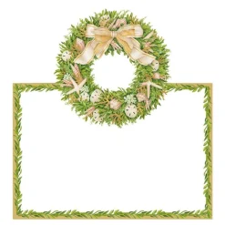 Caspari Place Cards|Shell Wreath Place Cards Die Cut Package 8 In