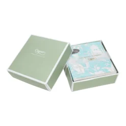Caspari Boxed Cocktail Napkins|Capri|Silk Road Toile Robin's Egg Boxed Cocktail Napkins - 40 Per Box