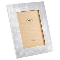 Caspari Lacquerware|Pictures, Frames & Clocks|Silver Leaf 5" x 7" Lacquer Picture Frame - includes 1 frame