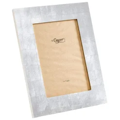 Caspari Lacquerware|Pictures, Frames & Clocks|Silver Leaf 5" x 7" Lacquer Picture Frame - includes 1 frame
