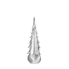 Simon Pearce Christmas Decor|Silver Leaf Evergreen Glass Tree 14" - 1 Each