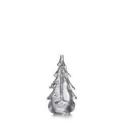 Simon Pearce Christmas Decor|Silver Leaf Evergreen Glass Tree 6" - 1 Each