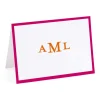Personalization by Caspari Bridal Shower|Simple Border Personalized Monogram Folded Note Cards