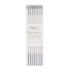 Caspari Birthday|New Year'S|Slim Birthday Candles in White & Silver - 16 Candles Per Package