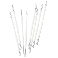 Caspari Birthday|New Year'S|Slim Birthday Candles in White & Silver - 16 Candles Per Package