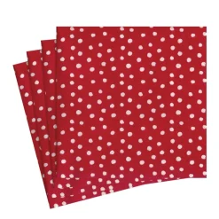 Caspari Christmas Napkins|Graduation Celebration|Small Dots Paper Luncheon Napkins in Red - 20 Per Package