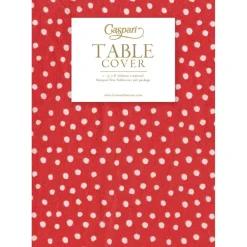Caspari Memorial Day|Table Linens|Small Dots Red Paper Linen Table Covers - 1 Each