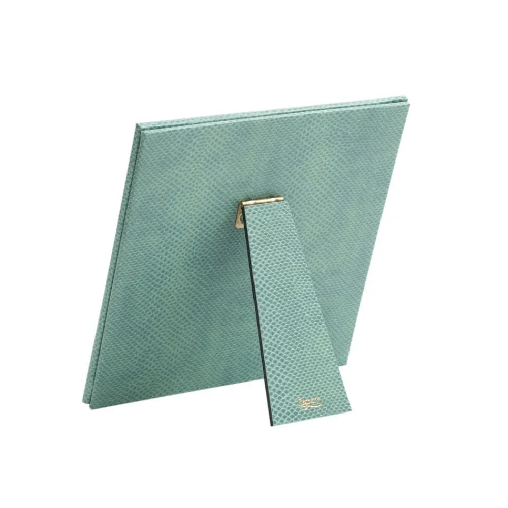 Caspari Mother'S Day|Pictures, Frames & Clocks|Snakeskin 4" Square Picture Frame in Mist - 1 Each