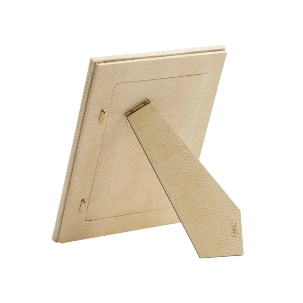 Caspari Mother'S Day|Pictures, Frames & Clocks|Snakeskin 4" x 6" Picture Frame in Ivory - 1 Each