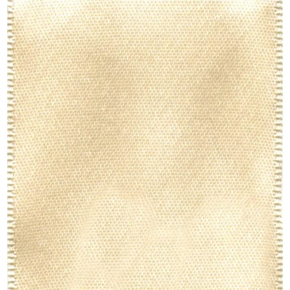 Caspari Christmas Ribbons & Bows|Baby Shower|Solid Ivory Satin Wired Ribbon - 9 Yard Spool