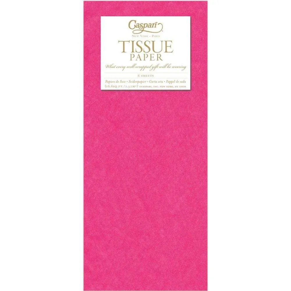 Caspari Bridal Shower|Birthday|Solid Tissue Paper in Fuchsia - 8 Sheets Included