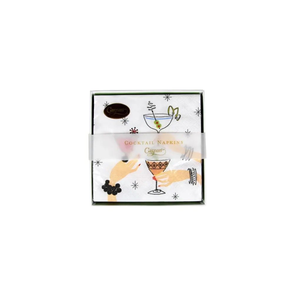Caspari Boxed Cocktail Napkins|Speakeasy Boxed Cocktail Napkins - 40 Per Box