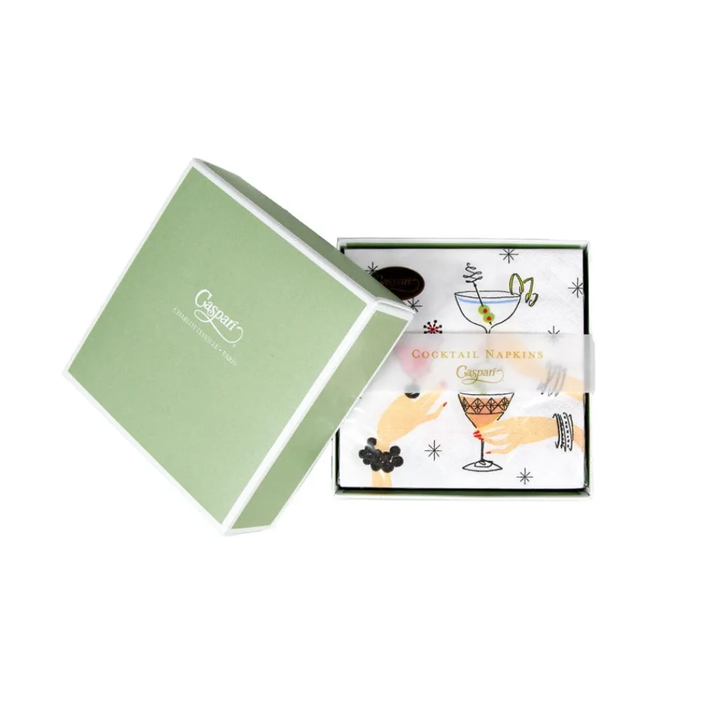 Caspari Boxed Cocktail Napkins|Speakeasy Boxed Cocktail Napkins - 40 Per Box
