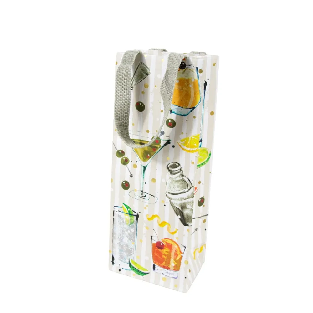 Caspari Gift & Bottle Bags|Speakeasy Wine & Bottle Gift Bags - 1 Each