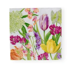 Caspari Paper Dinner Napkins|Spring Flower Show Dinner Napkins - 20 Per Package