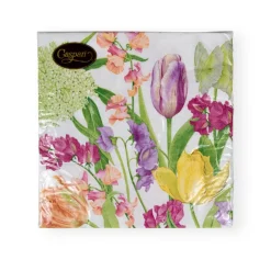 Caspari Paper Dinner Napkins|Spring Flower Show Dinner Napkins - 20 Per Package