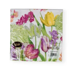 Caspari Paper Dinner Napkins|Spring Flower Show Dinner Napkins - 20 Per Package