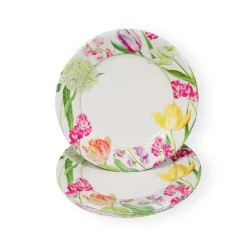 Caspari Paper Dinner Plates|Spring Flower Show Dinner Plates - 8 Per Package