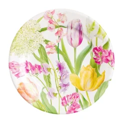 Caspari Paper Salad And Dessert Plates|Spring Flower Show Salad & Dessert Plates - 8 Per Package