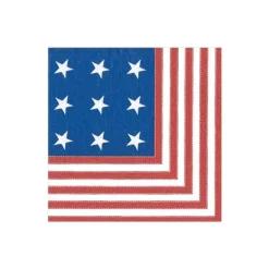 Caspari Fourth Of July|Memorial Day|Star Spangled Paper Cocktail Napkins - 20 Per Package