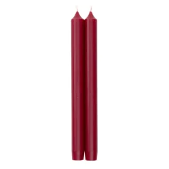 Caspari Holiday Taper Candles|Graduation Celebration|Straight Taper 10" Candles in Cranberry - 2 Candles Per Package