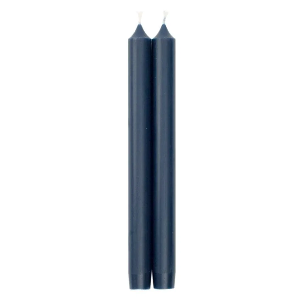 Caspari Engagement Party|Hanukkah|Straight Taper 10" Candles in Marine Blue - 2 Candles Per Package, 6 Packages Included