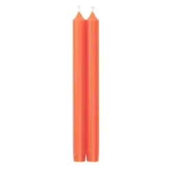 Caspari Bridal Shower|Thanksgiving|Straight Taper 10" Candles in Orange - 2 Candles Per Package, 6 Packages Included