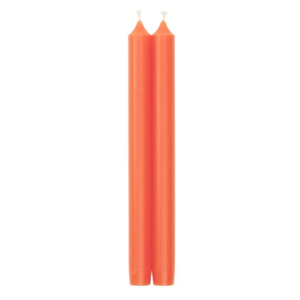 Caspari Bridal Shower|Thanksgiving|Straight Taper 10" Candles in Orange - 2 Candles Per Package, 6 Packages Included