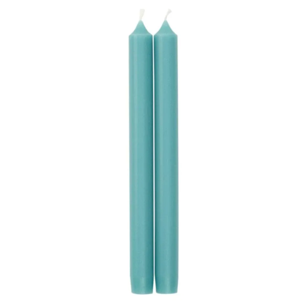 Caspari Baby Shower|Taper Candles|Straight Taper 10" Candles in Turquoise - 2 Candles Per Package, 6 Packages Included
