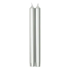 Caspari Holiday Taper Candles|Engagement Party|Straight Taper 10" Candles in Silver - 4 Candles