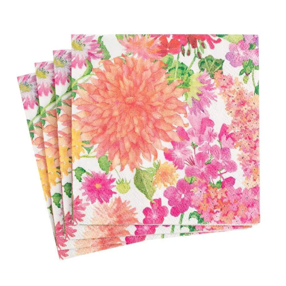 Caspari Boxed Cocktail Napkins|Summer Blooms Boxed Paper Cocktail Napkins - 40 Per Box