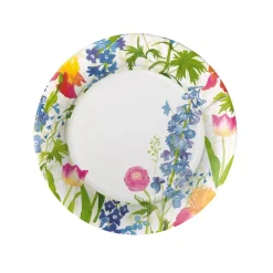 Caspari Paper Salad And Dessert Plates|Summer Garden Paper Salad & Dessert Plates in White - 8 Per Package