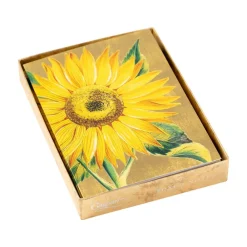 Caspari Note Cards|Sunflower Boxed Note Cards - 8 Note Cards & 8 Envelopes