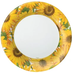 Caspari Bridal Shower|Paper Dinner Plates|Sunflowers Paper Dinner Plates - 8 Per Package