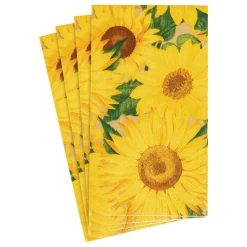 Caspari Bridal Shower|Paper Guest Towels|Sunflowers Paper Guest Towel Napkins - 15 Per Package