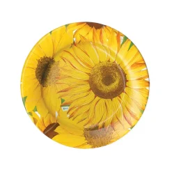 Caspari Bridal Shower|Paper Salad And Dessert Plates|Sunflowers Paper Salad & Dessert Plates - 8 Per Package